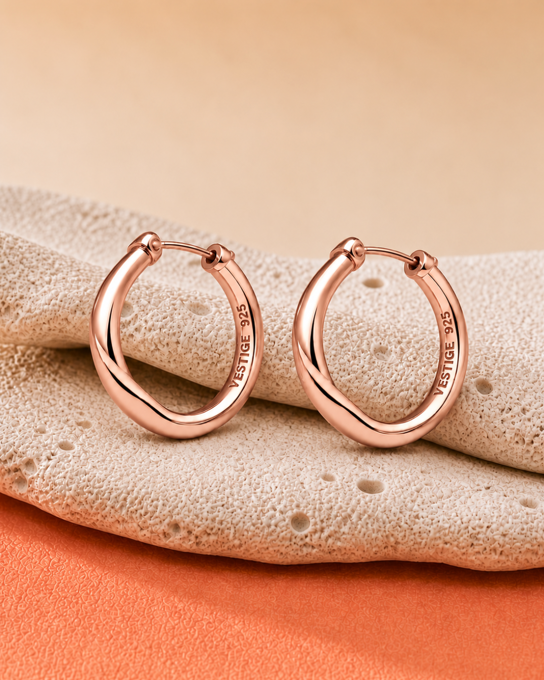 Rose Gold Hoop Earrings