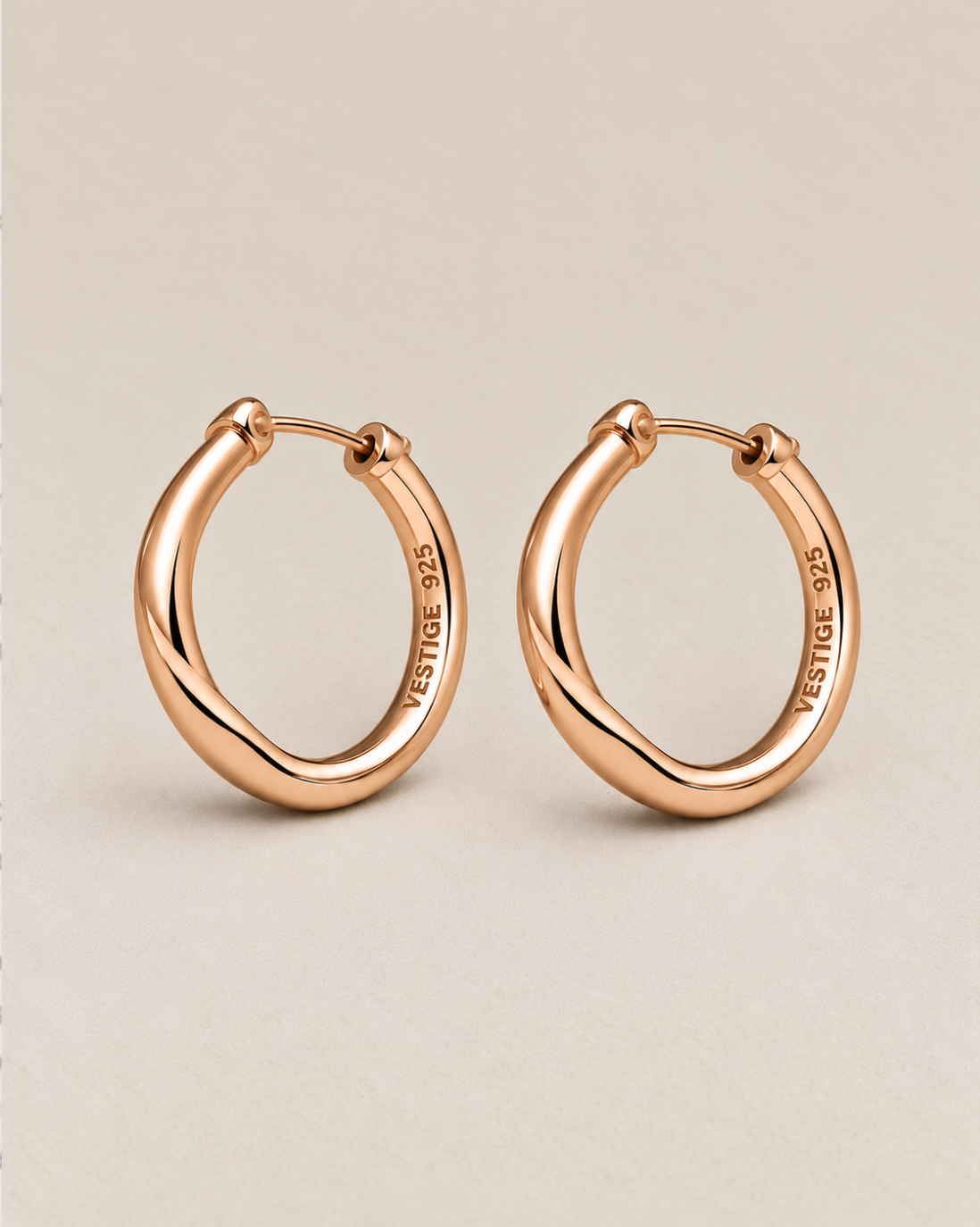 Rose Gold Hoop Earrings
